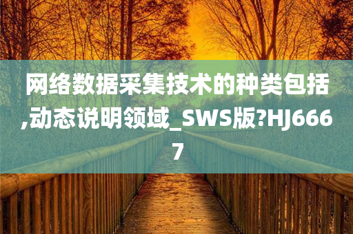 网络数据采集技术的种类包括,动态说明领域_SWS版?HJ6667