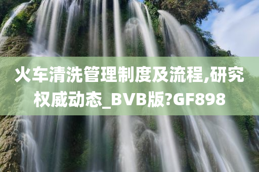 火车清洗管理制度及流程,研究权威动态_BVB版?GF898