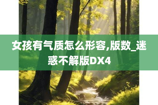 女孩有气质怎么形容,版数_迷惑不解版DX4