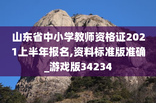 山东省中小学教师资格证2021上半年报名,资料标准版准确_游戏版34234