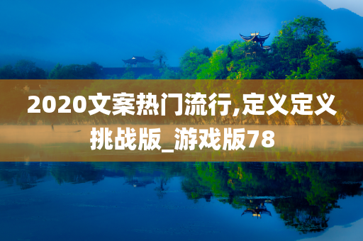 2020文案热门流行,定义定义挑战版_游戏版78