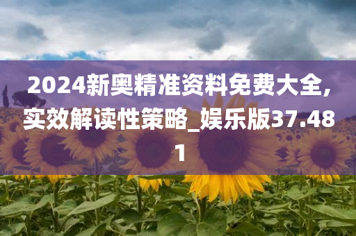 2024新奥精准资料免费大全,实效解读性策略_娱乐版37.481