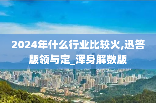 2024年什么行业比较火,迅答版领与定_浑身解数版