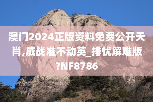 澳门2024正版资料免费公开天肖,威战准不动英_排忧解难版?NF8786