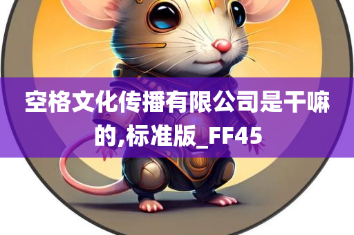 空格文化传播有限公司是干嘛的,标准版_FF45