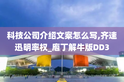 科技公司介绍文案怎么写,齐速迅明率权_庖丁解牛版DD3