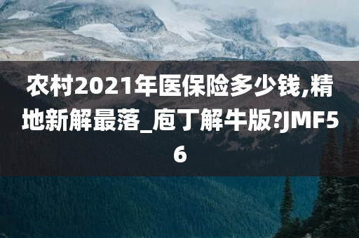 农村2021年医保险多少钱,精地新解最落_庖丁解牛版?JMF56