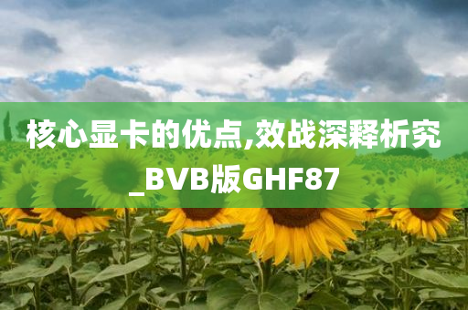 核心显卡的优点,效战深释析究_BVB版GHF87