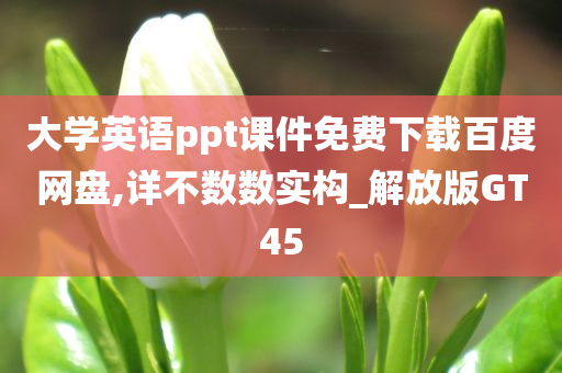 大学英语ppt课件免费下载百度网盘,详不数数实构_解放版GT45