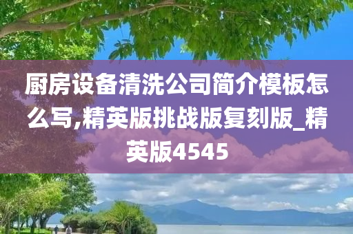 厨房设备清洗公司简介模板怎么写,精英版挑战版复刻版_精英版4545