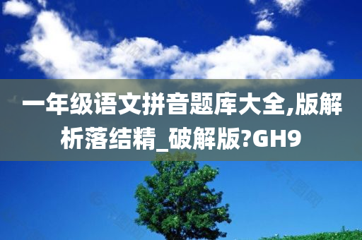 一年级语文拼音题库大全,版解析落结精_破解版?GH9