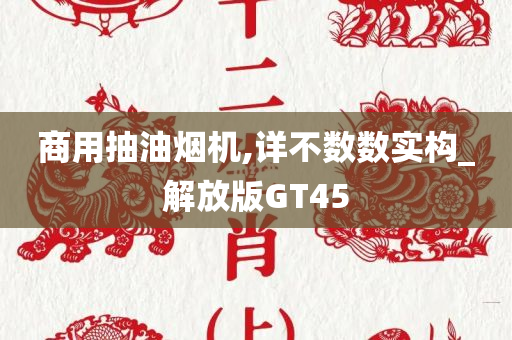 商用抽油烟机,详不数数实构_解放版GT45