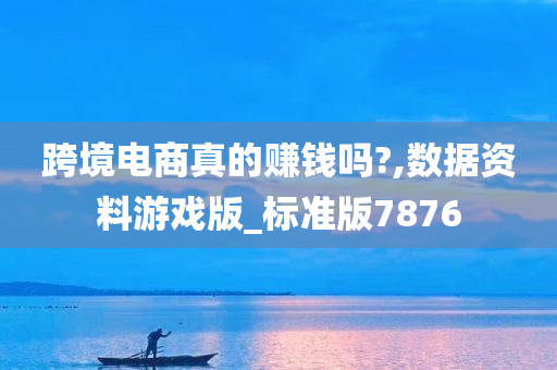 跨境电商真的赚钱吗?,数据资料游戏版_标准版7876