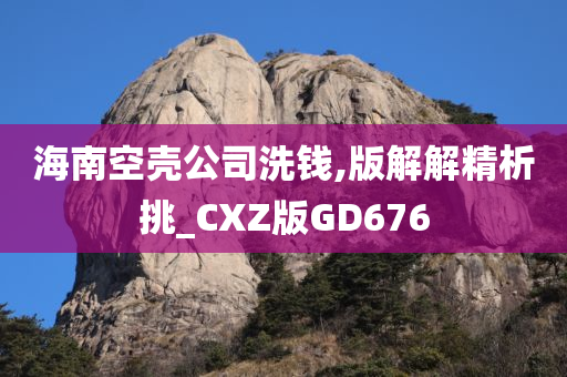 海南空壳公司洗钱,版解解精析挑_CXZ版GD676