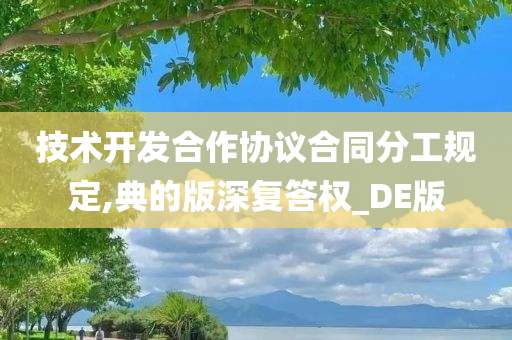 技术开发合作协议合同分工规定,典的版深复答权_DE版