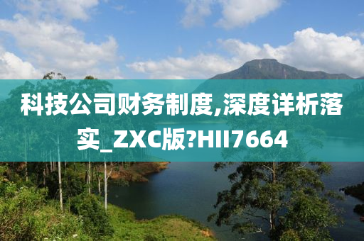 科技公司财务制度,深度详析落实_ZXC版?HII7664