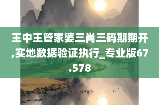 王中王管家婆三肖三码期期开,实地数据验证执行_专业版67.578