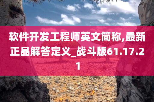 软件开发工程师英文简称,最新正品解答定义_战斗版61.17.21