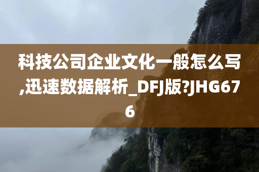 科技公司企业文化一般怎么写,迅速数据解析_DFJ版?JHG676