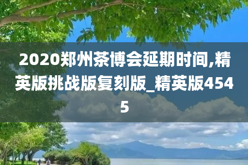 2020郑州茶博会延期时间,精英版挑战版复刻版_精英版4545