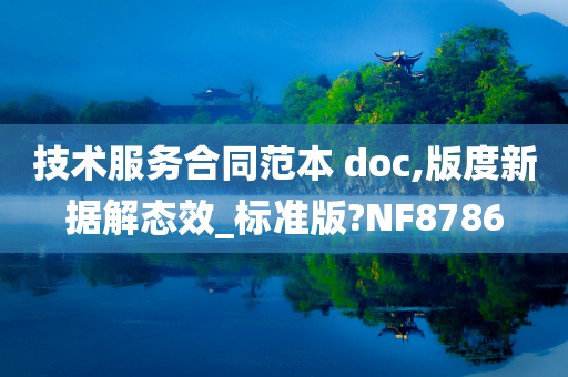 技术服务合同范本 doc,版度新据解态效_标准版?NF8786