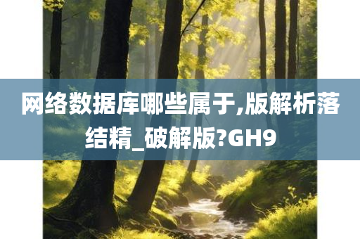 网络数据库哪些属于,版解析落结精_破解版?GH9