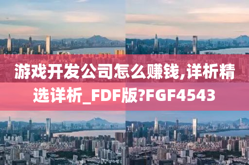 游戏开发公司怎么赚钱,详析精选详析_FDF版?FGF4543