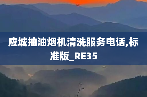 应城抽油烟机清洗服务电话,标准版_RE35