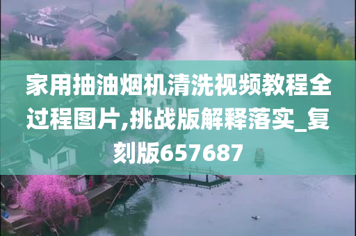 家用抽油烟机清洗视频教程全过程图片,挑战版解释落实_复刻版657687