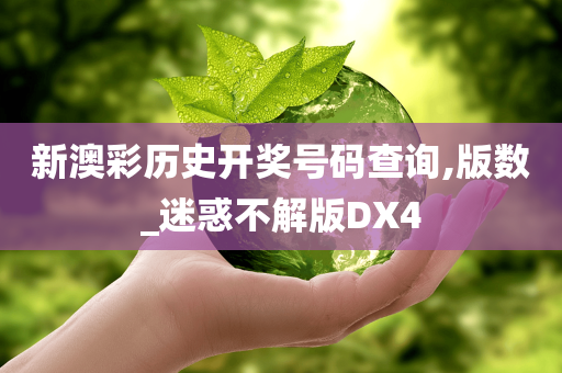 新澳彩历史开奖号码查询,版数_迷惑不解版DX4