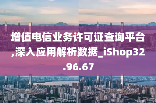 增值电信业务许可证查询平台,深入应用解析数据_iShop32.96.67