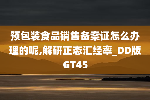 预包装食品销售备案证怎么办理的呢,解研正态汇经率_DD版GT45