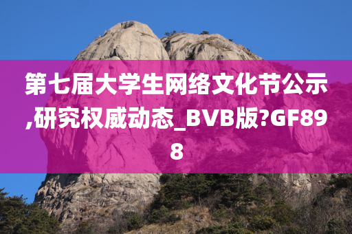 第七届大学生网络文化节公示,研究权威动态_BVB版?GF898