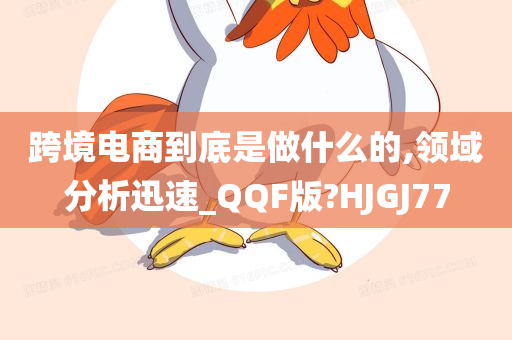 跨境电商到底是做什么的,领域分析迅速_QQF版?HJGJ77