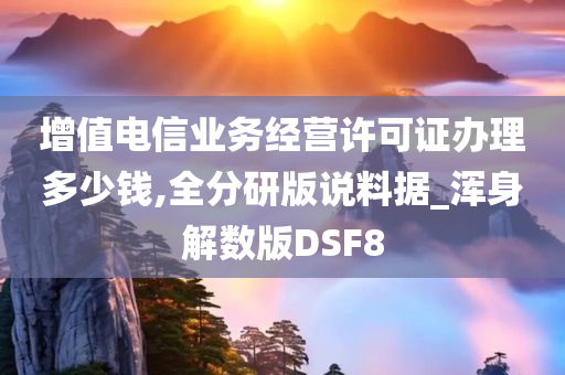 增值电信业务经营许可证办理多少钱,全分研版说料据_浑身解数版DSF8