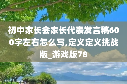 初中家长会家长代表发言稿600字左右怎么写,定义定义挑战版_游戏版78