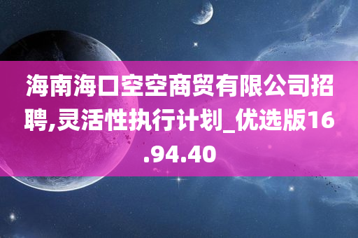 海南海口空空商贸有限公司招聘,灵活性执行计划_优选版16.94.40