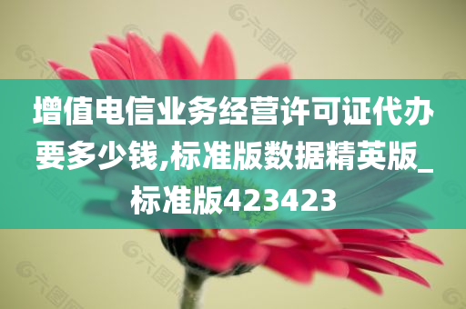 增值电信业务经营许可证代办要多少钱,标准版数据精英版_标准版423423