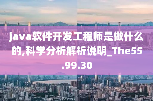 java软件开发工程师是做什么的,科学分析解析说明_The55.99.30