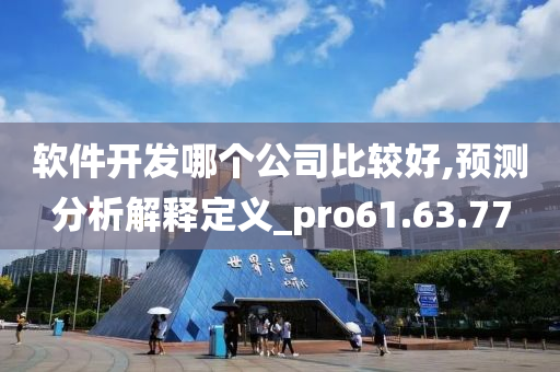 软件开发哪个公司比较好,预测分析解释定义_pro61.63.77