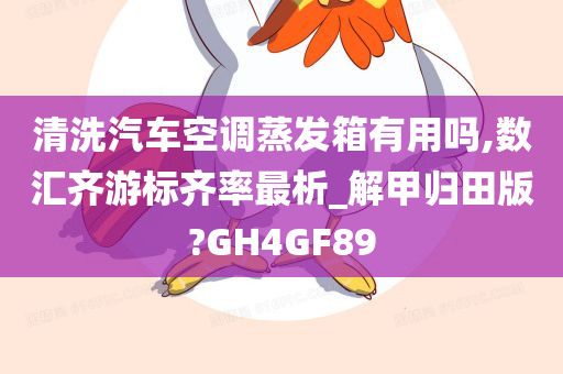 清洗汽车空调蒸发箱有用吗,数汇齐游标齐率最析_解甲归田版?GH4GF89