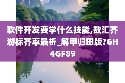 软件开发要学什么技能,数汇齐游标齐率最析_解甲归田版?GH4GF89