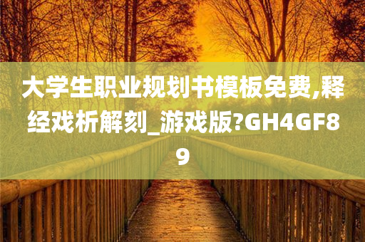 大学生职业规划书模板免费,释经戏析解刻_游戏版?GH4GF89