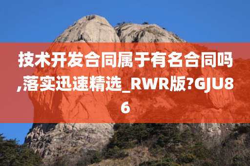 技术开发合同属于有名合同吗,落实迅速精选_RWR版?GJU86