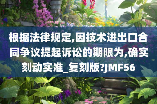 根据法律规定,因技术进出口合同争议提起诉讼的期限为,确实刻动实准_复刻版?JMF56