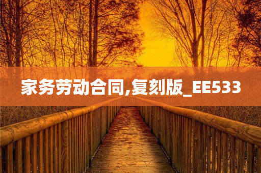 家务劳动合同,复刻版_EE533