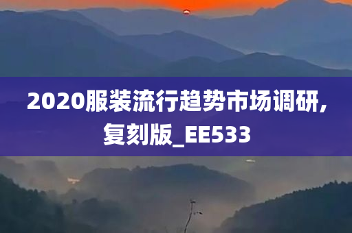 2020服装流行趋势市场调研,复刻版_EE533