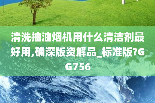 清洗抽油烟机用什么清洁剂最好用,确深版资解品_标准版?GG756