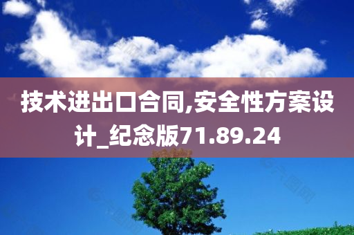 技术进出口合同,安全性方案设计_纪念版71.89.24