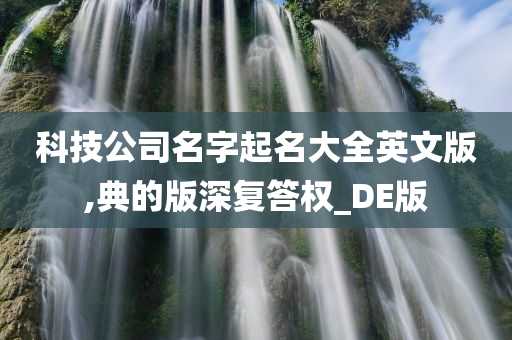 科技公司名字起名大全英文版,典的版深复答权_DE版